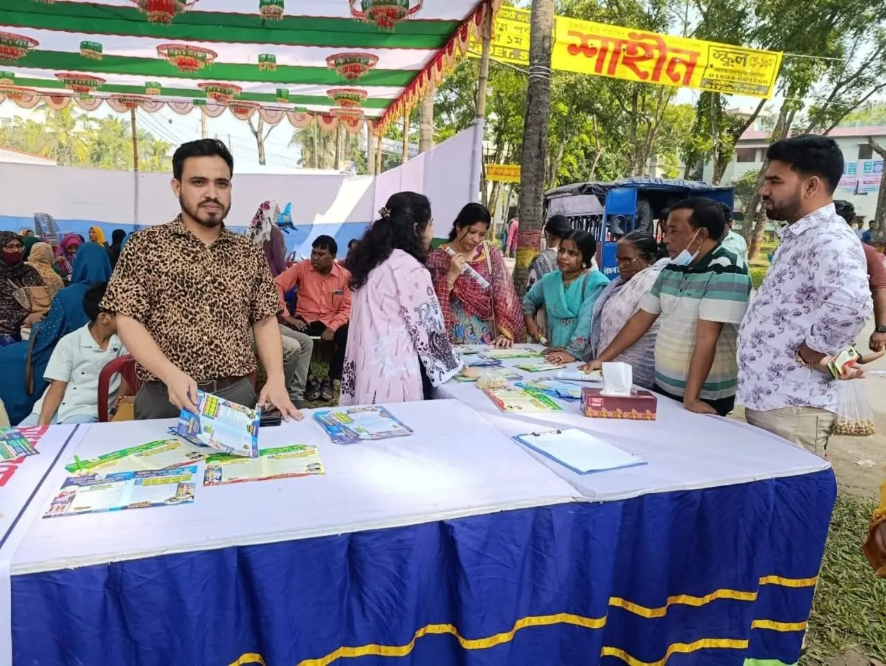 School community at a fair